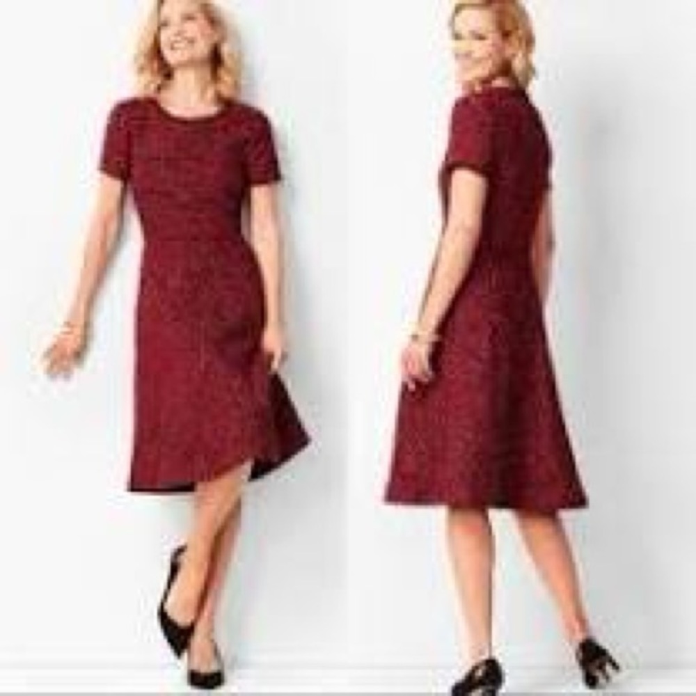 RSVP Burgundy Short Sleeve Dress